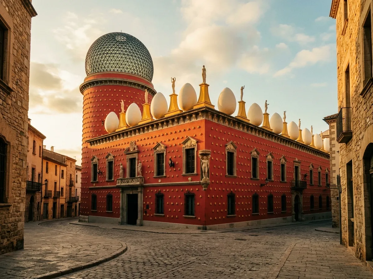 Teatre-Museu Dalí w Figueres — surrealistyczna fasada z jajami na dachu